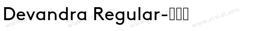 Devandra Regular字体转换